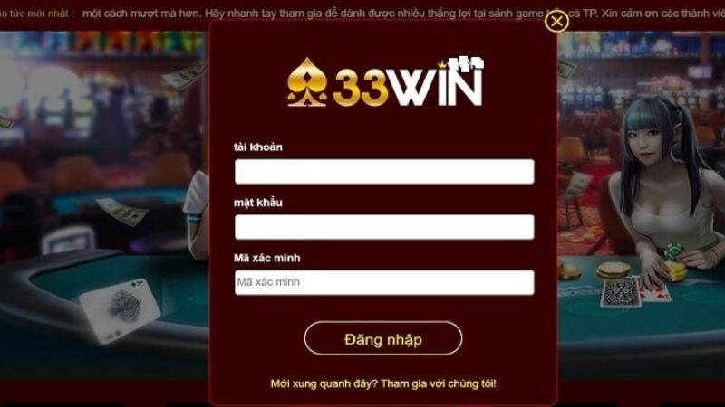 Hướng dẫn đăng nhập 33win